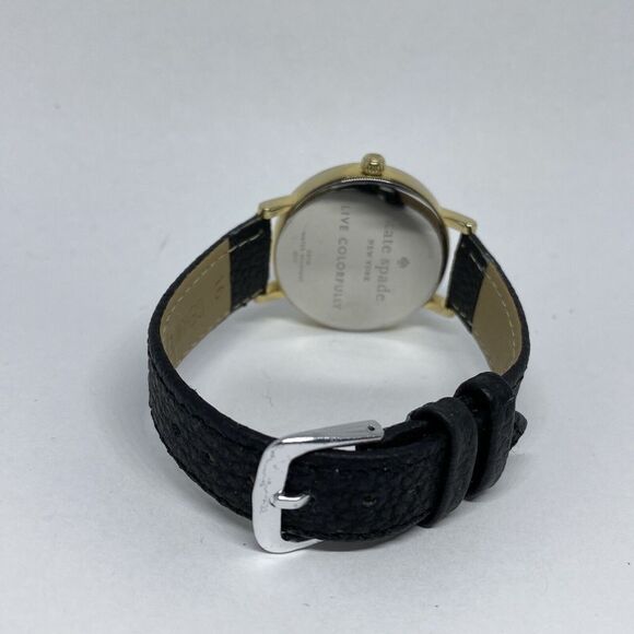 Kate Spade New York Metro 0073 Womens Black Leather Analog Dial Wrist Watch VK90